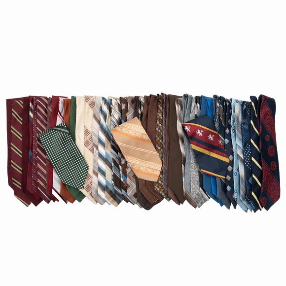 Vintage Retro 70's Men's Disco Neck Ties - Picture 1 of 6